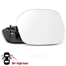 자동차 만리장성 쿠페 백미러 유리 렌즈용, 1개, 2. RH white mirror