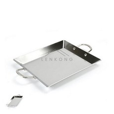 오렌콩 인덕션겸용 스텐 삼중 사각볶음팬 소소 사각철판볶음팬 떡볶이팬 스텐볶음팬