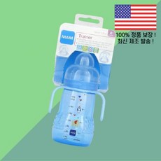 MAM 트레이너 4개월 이상 파란색 8온스 220ml Trainer 4 Months Blue 8 floz, 1
