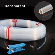 J헤드 핫 엔드 V5 V6 용 1/2/4M 보우 덴 압출기 PTFE 튜브 Ender 3 프린터 부품 1.75mm 필라멘트 ID 2mm OD, 07 2M Transparent 2x4mm