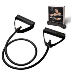 손잡이가 있는 저항 밴드 단일 튜브 운동 스트레칭을 위한 내구성 홈 운동 물리 치료 피트니스 천연 라텍스, Black-X Heavy, 블랙-X 헤비