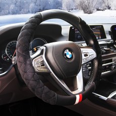 지엠지모터스 전차종 차량용 겨울 핸들커버 엠보클래식, 블랙