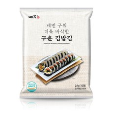 예지김 진도 네번 구운 김밥김 10매 / 개별 포장 구운김 전장김, 5개, 22g