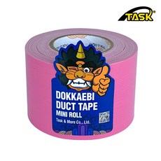 도깨비 수출용(국내산) 덕트테이프 덕테이프 미니롤 PINK 50mmX10m, 1개