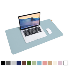 도일 가죽 마우스장패드 대형 키보드매트, 스카이블루