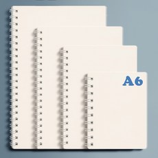 아르카굿즈 투명 커버 스프링 노트 (80매), 1개, 무지