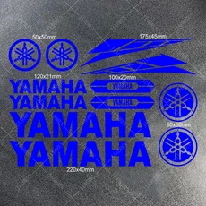 Yamaha 스티커 로고 오토바이 탱크 헬멧 자전거 방수 데칼 키트 용 비닐, 06 Blue 3