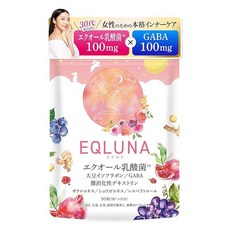 EQLUNA 에크루나 에쿠올 사프리 40대 50대 60대 여성 철분 아연 엽산 GABA 100mg 배합 유산균 석류 생강 영양 기능 식품 분 90알 국내 제조, 1개, 1g