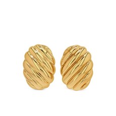 애니빙 골지 타원형 이어링