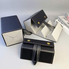 안경케이스 4칸 접이식 브라운 케이스 안경파우치 안경, 1개