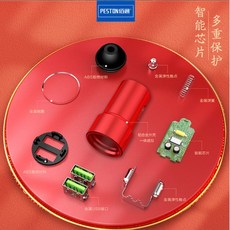PESTON佰通 雙USB車用充電器，加厚金屬彈片，牢固穩定，行車不斷充, 紅色, 711紅