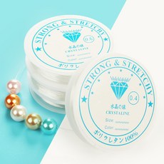 우레탄 실리콘줄 팔찌줄 팔찌끈, 우레탄줄_(소)투명-0.6mm(1롤), 1개