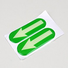 판다요정 야광화살표 스티커 자전거형광스티커