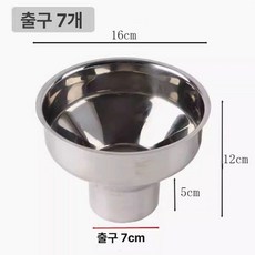 입구넓은깔대기 스텐 산업용 깔대기 초대형호퍼 기름, 1개, 투명 상단 16cm 7cm 201소재