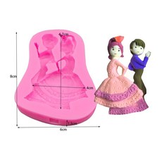 신랑 신부 커플 실리콘 캔들 몰드 조각 예술 아로마테라피 석고 웨딩 선물, 1개