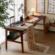 서예 책상 원목 다리 서재 미술 작업용 동양화 붓글씨 연습 테이블, E_원목다리 140x50 내추럴우드