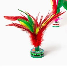 1개입 무지개색제기 깃털제기 민속놀이 명절 전 986000ea (개), 본상품