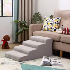 강아지 낮은 계단 침대밑 반려견 스텝 관절보호 노견, 1개, 연회색