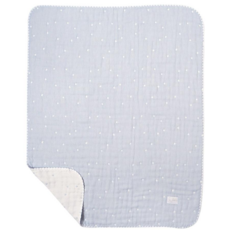 10mois 十字星彩六層紗被 M - 寶寶透氣紗布蓋毯 親膚舒適 外出居家必備, 夢幻粉+天空藍