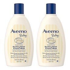 아비노베이비 Aveeno Baby Soothing Relief 수딩 릴리프 크리미 워시, 2개, 354ml