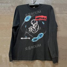 너바나 Nirvana NEVERMIND 순면 긴소매 맨투맨 유니섹스 긴팔티 티셔츠
