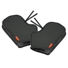 어반카 무지 바이크 핸들커버 방수 메쉬 통풍 토시 장갑 양손착용 세트, 블랙