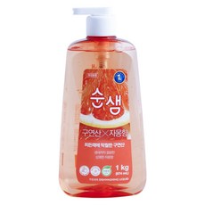 애경 순샘 구연산 자몽 1kg 용기 x6개, 6개, 단품