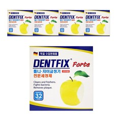덴트픽스 틀니 치아교정기 전문세정제, 32개입, 5개