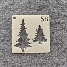 꽃 자연 동물 스텐실 도안 다회용 두꺼운 재사용, 1박스, 58