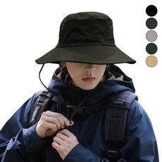 비욘드유 햇빛 차단 사파리 등산 모자, 다크그린