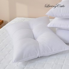 국산 리빙캐슬 C커브 구름 경추 베개솜, 화이트, 1개