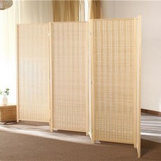 中式摺疊隔斷屏風，簡約現代客廳玄關移動折屏，酒店實木竹屏風隔斷, 1個, 竹,0.8米高0.2米寬1扇