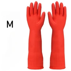 식기 세척 및 청소용 장갑 주방 업무 세탁 빨래용으로 확장 두꺼워진 가정용, 02 38cm 1 pair