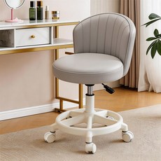 화장대 의자 가정용 1인용 등받이 의자, 1개, 회색