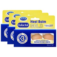 숄 유락톨 골드 풋 힐밤 Scholl Eulactol Foot Heel Balm Gold, 120g, 3개, 1개입