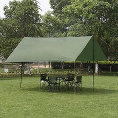 (3M) 캠핑 타프 렉타타프 방수 그늘막 대형 타프스크린 바람막이 쉘터, 그린