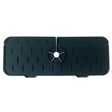 실리콘 수도꼭지 매트 물 잔물결 주방 수도꼭지 물 포수 매트 대형 싱크 스플래시 패드 수조 보호대 욕실, Bla