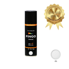 흰색 락카 뿌리는 페인트 핑고 플라스틱 스프레이 오렌지 그린 핑크 검정 70ml 노루, 화이트, 1개