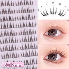 우베리 노글루 가닥 속눈썹 아이돌 포인트 래쉬 풀이 필요없는 속눈썹 10줄 대용량 아이래쉬 L-01, 1개