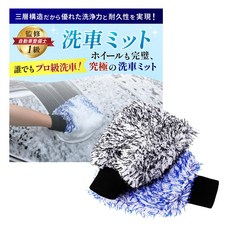 세차 미트 장갑 [자동차 정비사 감수] 마이크로 화이버 세차 미트 세차 장갑