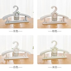 防滑伸縮型兒童衣架 可疊掛寶寶嬰兒小孩衣掛 晾衣架曬衣架, 淺粉色』5個一組, 1個