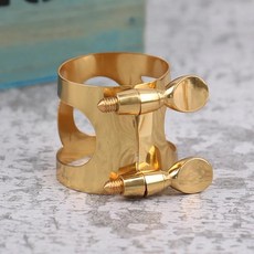 색소폰리드 이중 나사 조정 가능한 니켈 도금 알토 색소폰 마우스피스 합자 클립 테너 소프라노 색소폰용 내구성 있는 패스너 캡, [02] Tenor, 1개