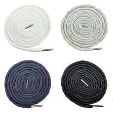 (4개세트) 140cm 원형 후드끈 바지끈 후드티 끈 츄리닝 허리끈 철팁 스트링 35색상, 4색혼합(화이트/멜란지그레이/네이비/블랙) 각1개, 1개