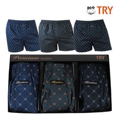 KUZ 쌍방울 트라이(TRY) 남성 80수 트렁크 박시 3매입