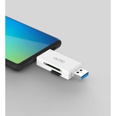 삼성 갤럭시 S25/S24/S23/S22/S21/S20/S10 추천 블랙박스 TF/SD카드 C타입 OTG USB 3.2 멀티 카드리더기, 화이트