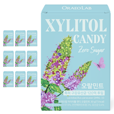 오래오랩 구강유산균 자일리톨 무설탕 캔디 천연민트, 10개, 30g
