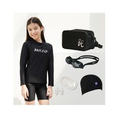 베이직 엘르 여아동 반전신 실내수영복 생존수영복 5종세트 BEH-X601K 2954808