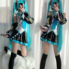 初音未來 MIKU Cosplay服裝 原版漆皮套裝 L/XL尺寸, 原版漆皮衣服套装,L、XL（115-138斤）, 1個