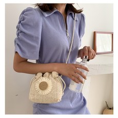 라탄 가방 복조리 미니 포인트 여름 휴양지 바스켓 백 라탄백 여름 가방 니트 그물 데일리 해바라기