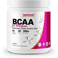 뉴트리코스트 여성용 BCAA 포도 맛, 286g, 1개